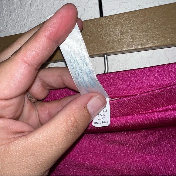 Swim by Cacique Pinkish Purple Side Cut Out High Waisted Gathered Bottoms 22 - Picture 5 of 6